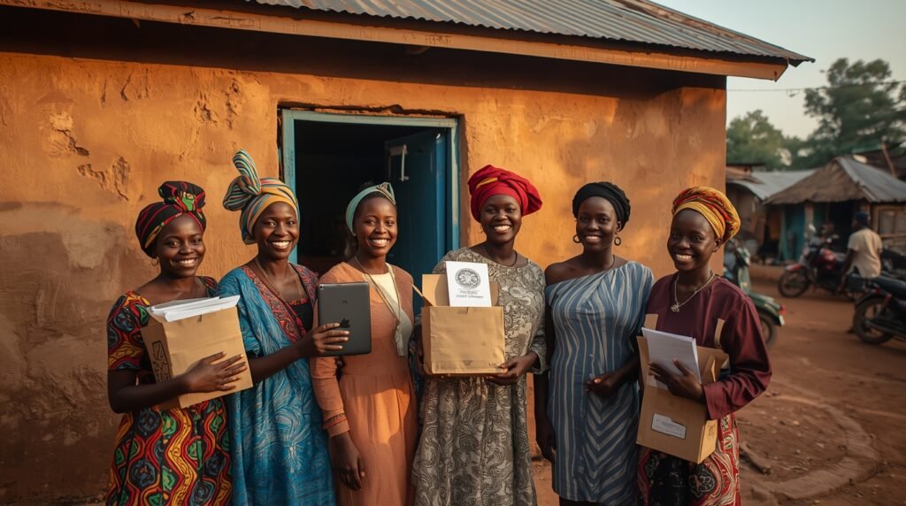 Home lucid origin photorealistic photo a group of five african wome 3